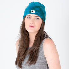 Load image into Gallery viewer, Teal Tie Dye Beanie
