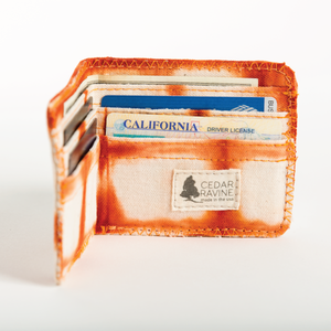 Orange Tie Dye Canvas Bifold Wallet